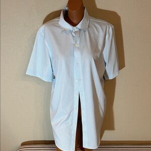 Chaps Light Blue Casual Button Down Shirt
